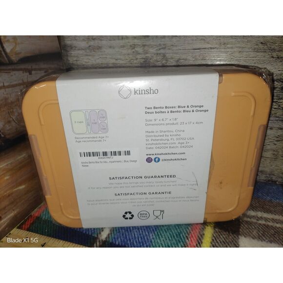 Bento-Box Portion Control Container Leakproof BPA Free Utensils 5 Compartments - Picture 8 of 8